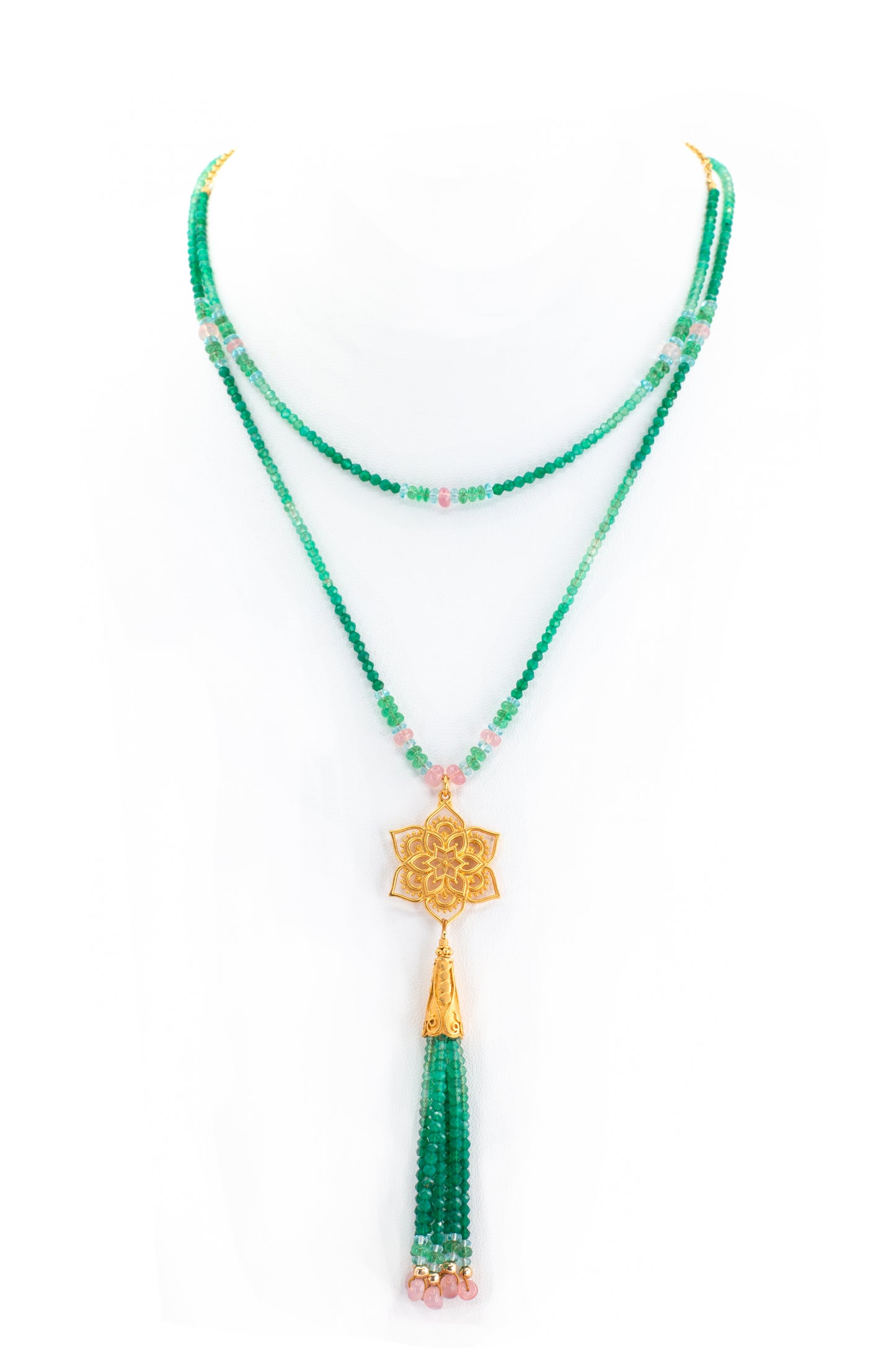 Lady Luck- Golden Lotus Necklace Set