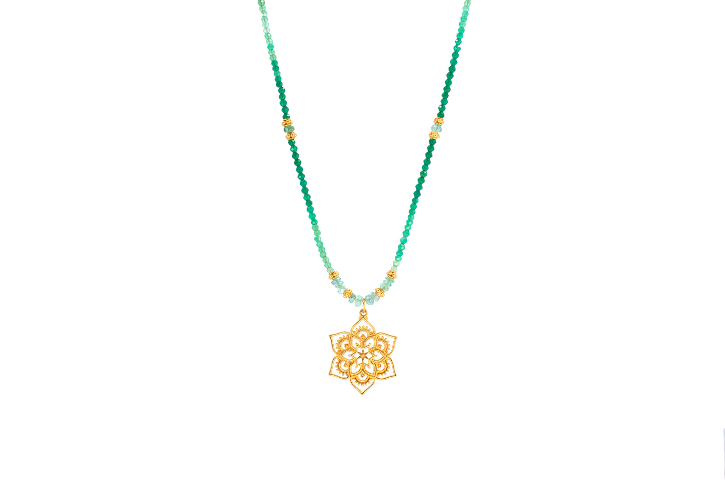 Green Onyx and Emerald Mandala