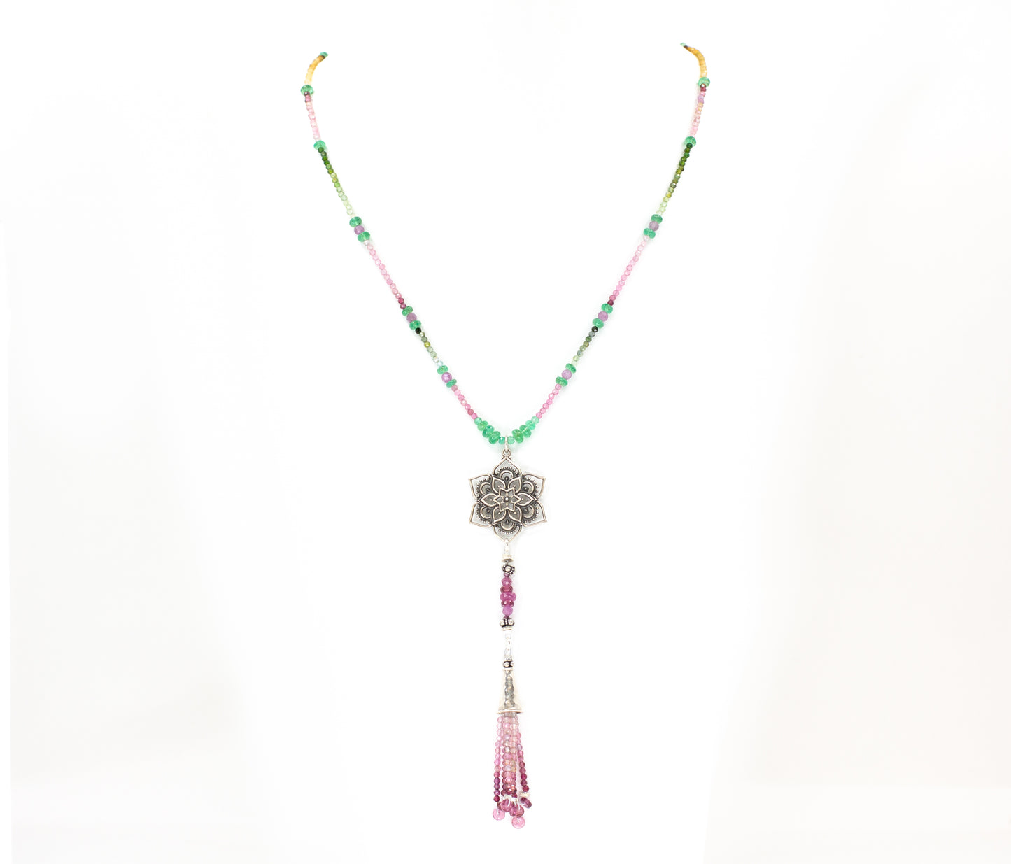 Silver Spring Tassel Necklace